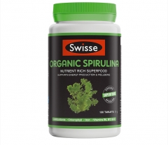 澳洲国宝Swisse 螺旋藻片 有机天然高浓度螺旋藻片 养胃膳食纤维片100粒  营养保健品