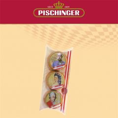 奥地利PISCHINGER（彼圣格）维也纳小蛋糕3粒装135g 榛子碎夹心牛奶巧克力