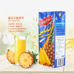 西班牙进口King Fruit果王软饮料菠萝汁1L可口美味健康好生活