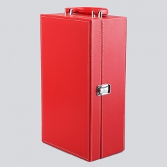 豪华红酒礼盒包装 葡萄酒双支皮盒 皮制两支只装冰酒红酒盒子 豪华红酒礼盒包装 葡萄酒双支皮盒 皮制两支只装冰酒红酒盒子