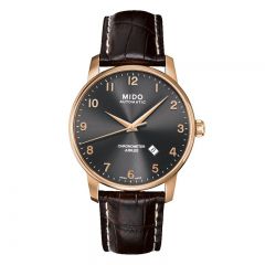 MIDO 美度贝伦赛丽系列机械不锈钢PVD镀金蓝宝石水晶镜面男表手表 M8690.3.13.8