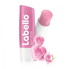 德国Labello拉贝罗玫瑰味润唇膏4.8g光泽润唇棒(吸塑包装) 补水保湿唇彩滋润口红