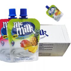 西班牙Me Milk酸奶草莓菠萝味混合口味90g*24袋一箱常温浓缩贵族吸吸乐儿童精品宝宝零食进口