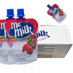 西班牙Me Milk酸奶草莓味90g*24袋一箱常温浓缩贵族吸吸乐儿童精品宝宝零食进口
