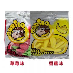 葡萄牙Gorila 哥乐了草莓味 香蕉味软糖二合一套装 2*90g  香味浓郁 提神开胃