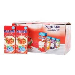 泰国Dutch Mill达美草莓味酸奶饮品礼盒180ml*12/盒果味酸奶早餐奶饮料