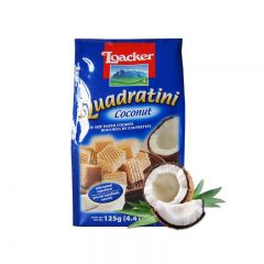 意大利Loacker莱家椰子粒粒威化饼干125g办公室零食进口夹心威化饼干糕点