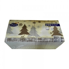 德国Duni杜尼节日纸巾250片餐纸黄色花33*33cm原木浆餐厅商务宴会印花彩色餐巾纸