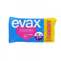 西班牙Evax艾维克斯棉柔日用卫生巾护翼型20片装超强吸水不含荧光剂舒适纯天然