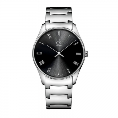 美国Calvin Klein卡文克莱手表CLASSIC系列简约指针钢带石英情侣表男表K4D2114Y