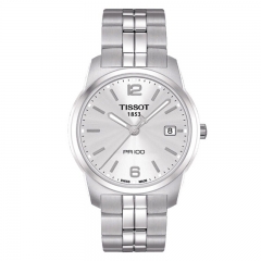 瑞士TISSOT天梭PR100系列机械钢带银盘蓝宝石水晶表镜男表T049.410.11.037.01