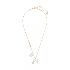 施华洛世奇SWAROVSKI Duo Infinity 透明绳结密镶仿水晶项链 5182086