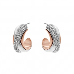 施华洛世奇SWAROVSKI Wave扣环密镶 般质地穿孔耳环5081236