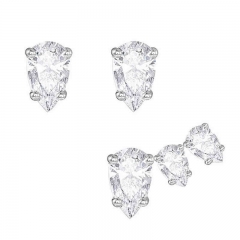 施华洛世奇SWAROVSKI Attract Pear水滴水晶般质感穿孔耳环5274076
