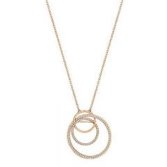 施华洛世奇SWAROVSKI Flash镀玫瑰金色星体元素项链毛衣链5240784