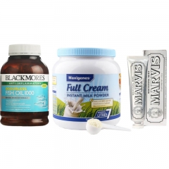 亲情大礼包-经济实用包无腥味深海鱼油 美可卓蓝胖子奶粉 Marvis银色薄荷牙膏 亲情大礼包-经济实用包无腥味深海鱼油 美可卓蓝胖子奶粉 Marvis银色薄荷牙膏